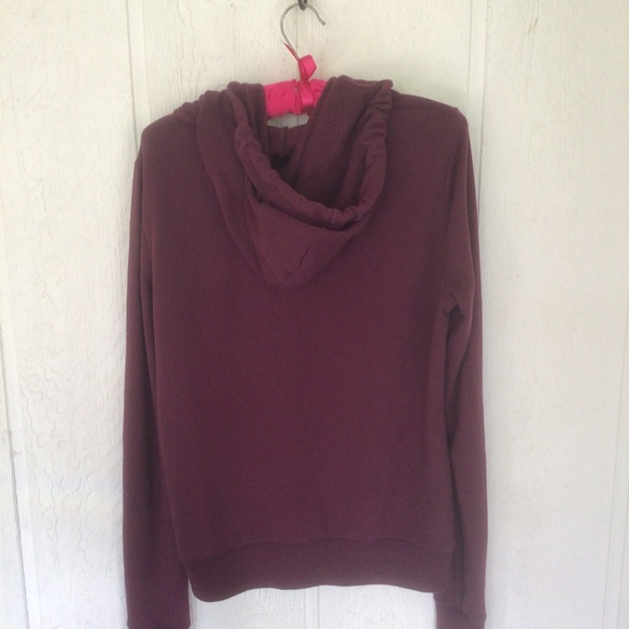 PINK VICTORIAS SECRET COLLEGIATE PURPLE ZIP FRONT HOODIE SMALL - Picture 5 of 13